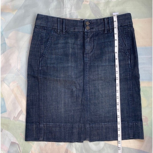 GAP 1969 Limited Edition Womens Denim Sz 4 Blue Jean Pencil Stretchy Skirt - Picture 2 of 8